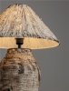 Lampka stołowa nocna ceramiczna tkaninowy abażur boho rustykalna industrialna Luces Exclusivas